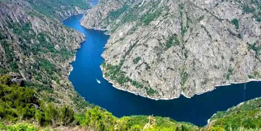Cañones del Sil en la ribera Sacra en Galicia