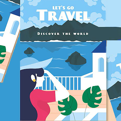 Cartel de agencia de viajes